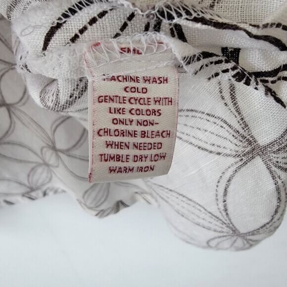 Jm collection womens tops size 18 roll-tap sleeve 100% linen popover pleated - Picture 9 of 9